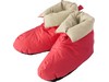 Pantufas de algodo com pena de pato