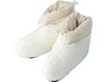 Pantufas de algodo com pena de pato