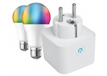 PACOTE INTELIGENTE: PLUG WIFI + 2 LMPADAS (compatvel com Google Home e Amazon Alexa)