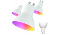PACK 3 LMPADAS GU10 LED WIFI RGB + CCT (compatvel com Google Home e Amazon Alexa)
