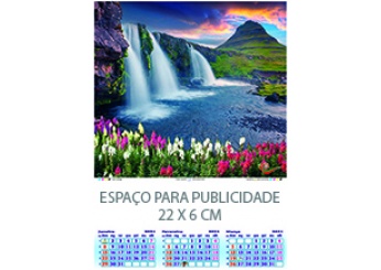 Calendrio Trimestral 2021 de 4 folhas: Paisagens