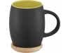 Caneca de cermica com base ou tampa de madeira Hearth