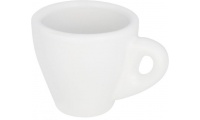 Caneca de caf espresso branca Perk