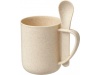 Caneca 420ml em palha de trigo com colher Rye