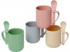 Caneca 420ml em palha de trigo com colher Rye