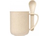 Caneca 420ml em palha de trigo com colher Rye