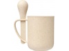 Caneca 420ml em palha de trigo com colher Rye
