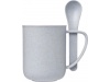 Caneca 420ml em palha de trigo com colher Rye