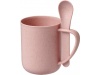 Caneca 420ml em palha de trigo com colher Rye