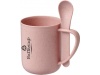 Caneca 420ml em palha de trigo com colher Rye