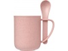 Caneca 420ml em palha de trigo com colher Rye