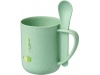 Caneca 420ml em palha de trigo com colher Rye