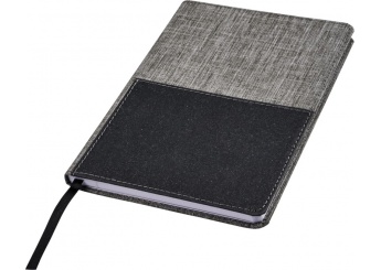Caderno de referncia A5 com bolso frontal em RPTE Mera
