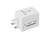 Adaptador de viagem com 2 entradas usb e bolsa