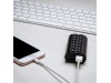 Powerbank em plstico 5.000 mAh com luz e ventosas