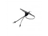 Cabo de carregamento 3 em 1 com suporte para telemvel HOLDIT