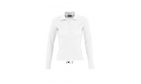 Polo Senhora Manga Larga Branco PODIUM