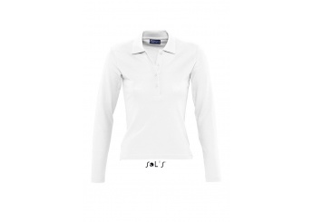 Polo Senhora Manga Larga Branco PODIUM