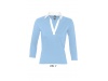 PLO RUGBY BICOLOR COM MANGA A 3/4 PARA SENHORA CORES PANACH