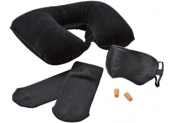 Conjunto de viagem Toronto: Mascara de Dormir + Tampes + Almofada + Meias