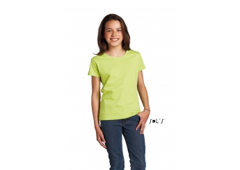 T-SHIRT DE GOLA REDONDA PARA MENINA CORES CHERRY