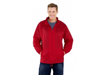 Parka Impermevel com Capuz e Bolsos Frontais