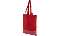 Saco Tote de algodo de 140 g/m com riscas prateadas Aylin