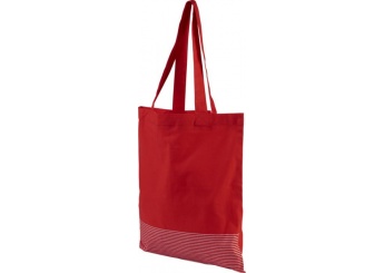 Saco Tote de algodo de 140 g/m com riscas prateadas Aylin