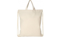 Mochila com cordes em algodo reciclado 210 g/m Pheebs