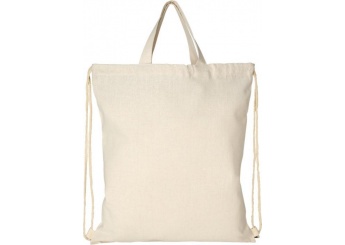 Mochila com cordes em algodo reciclado 210 g/m Pheebs