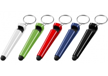 Porta-Chaves + Stylus + limpadora de ecr + suporte para smartphone Quatro