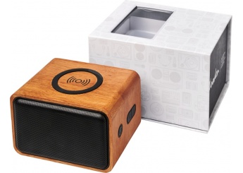 Coluna com base de carregamento sem fios Wooden