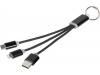 Cabo de carregamento 3-em-1 com porta-chaves Metal