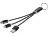 Cabo de carregamento 3-em-1 com porta-chaves Metal