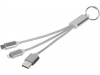Cabo de carregamento 3-em-1 com porta-chaves Metal