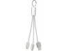 Cabo de carregamento 3-em-1 com porta-chaves Metal
