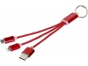 Cabo de carregamento 3-em-1 com porta-chaves Metal