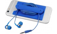 Auriculares e carteira para telemvel de silicone Wired