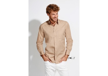CAMISA EM SARJA DE ALGODO DE MANGA COMPRIDA PARA HOMEM BEL-AIR