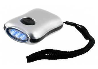 Lanterna 3 LEDS com dnamo