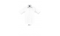CAMISA DE POPELINA COM MANGA CURTA PARA HOMEM BRANCO