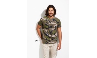 T-SHIRT DE GOLA REDONDA PARA HOMEM CAMO MEN