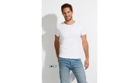 T-SHIRT JUSTA COM GOLA REDONDA BRANCA PARA HOMEM CITY