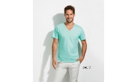 T-SHIRT COM GOLA EM V ACENTUADA CORES PARA HOMEM MASTER