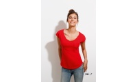 T-SHIRT DECOTE EM V PARA SENHORA CORES MOD WOMEN