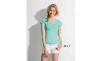T-SHIRT COM GOLA EM V PARA SENHORA CORES MOON