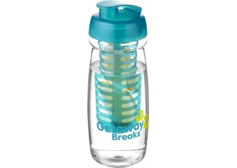 Garrafa desportiva e infusor com tampa Flip 600ml H2O Pulse