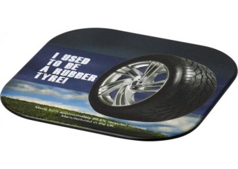 Base para copos quadrada com material de pneus Brite-Mat
