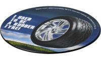 Base para copos redonda com material de pneus Brite-Mat