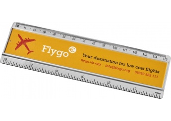 Rgua de plstico 15cm com papel inserido Ellison